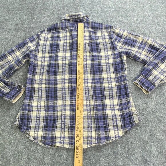 VTG Dockers Button Up Shirt Women’s Small Windowpane Plaid Long‎ Sleeves Cotton - Picture 7 of 12